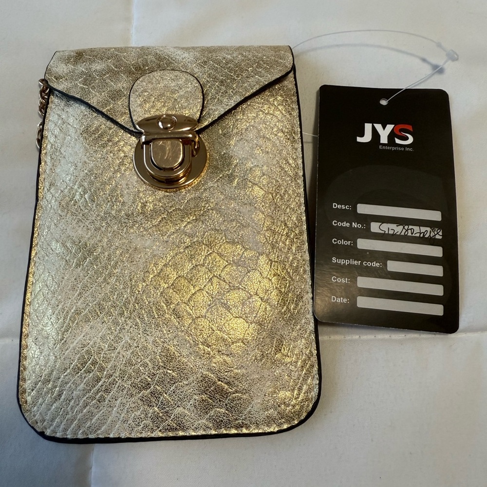 NWT- Gold Textured Crossbody Bag - Picture 3 of 6